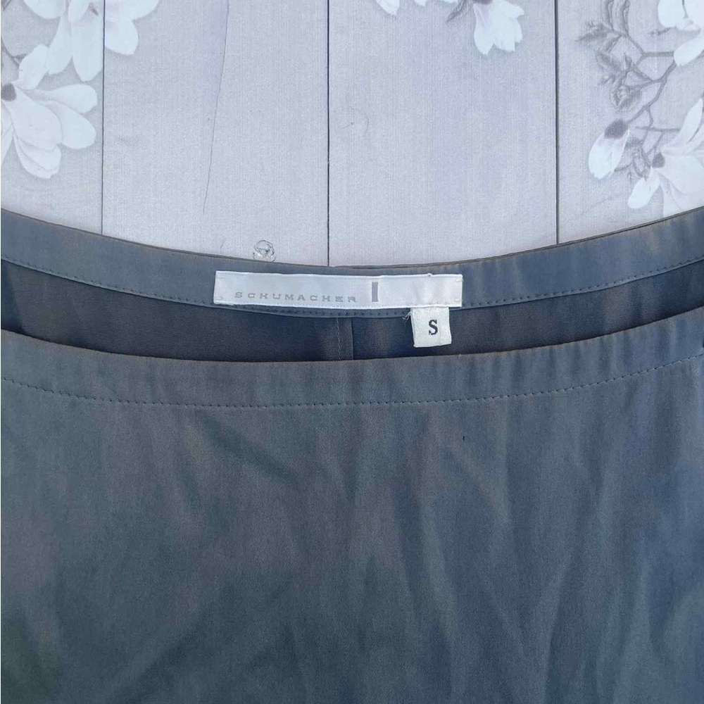 Schumacher Chic Satin Mini Dress in Charcoal - Picture 4 of 6
